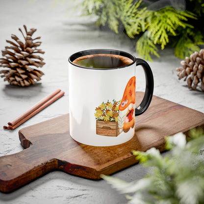 Cute Autumn Gnome Mug - Perfect Fall Gift 11oz Black