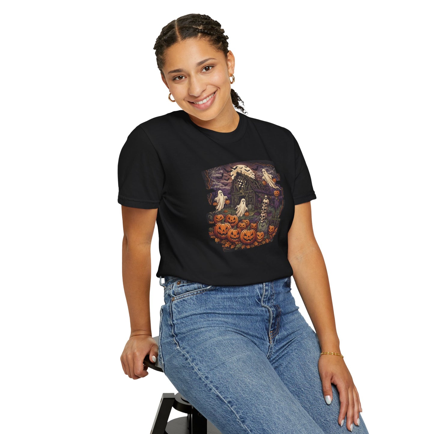 Copy of Halloween Cemetery Unisex T-Shirt | Spooky Graveyard Tee