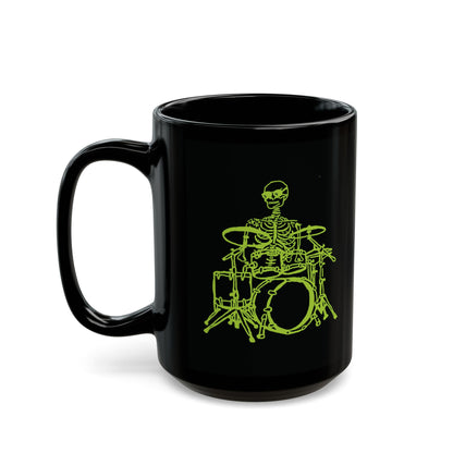 Metal Skeleton Drummer Fluo Mug - Unleash Your Inner Rock Star