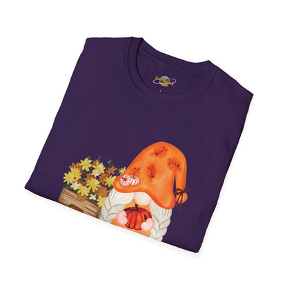 Flower Pot Gnome Unisex T-Shirt: Autumnal Charm & Secret Melodies