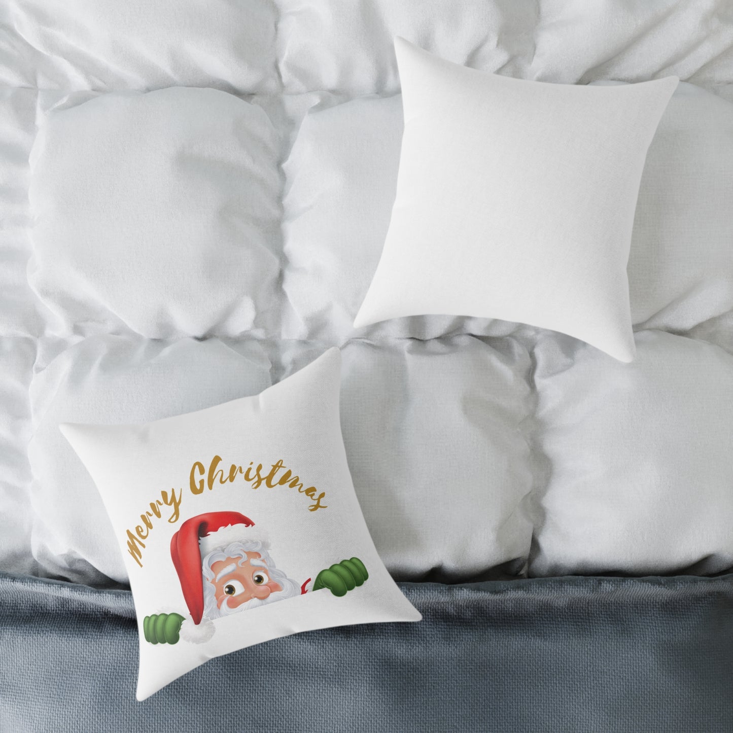 Peek-a-Boo Santa Christmas Throw Pillow Titolo Prodotto (H1 - Primary Keyword Focus)