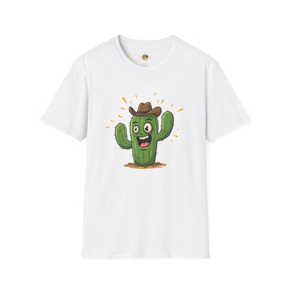Cactus Mania T-Shirt: Yeehaw! Funny Cowboy Cactus Tee | Organic Cotton Unisex Shirt