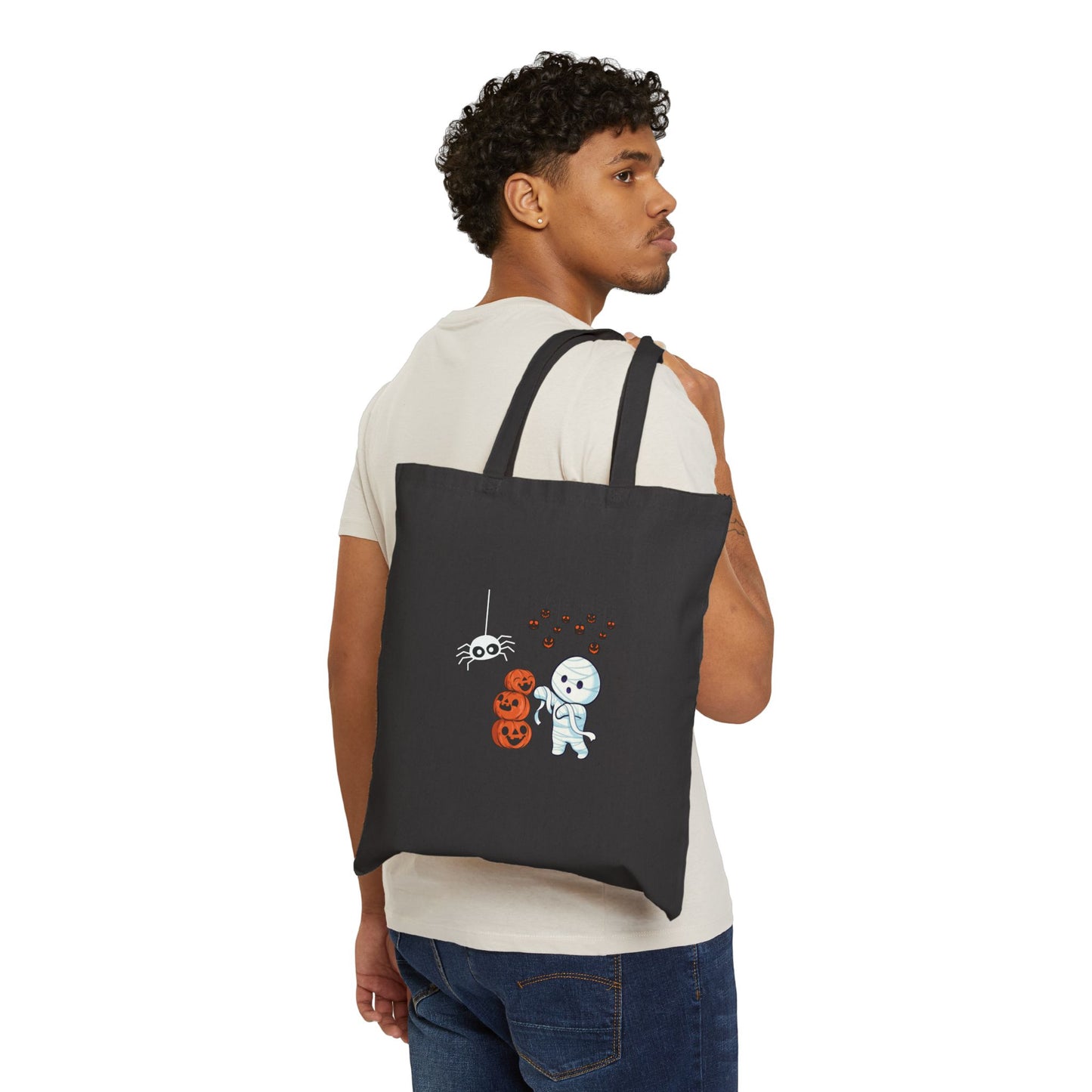 Waving Mummy Halloween Canvas Tote Bag