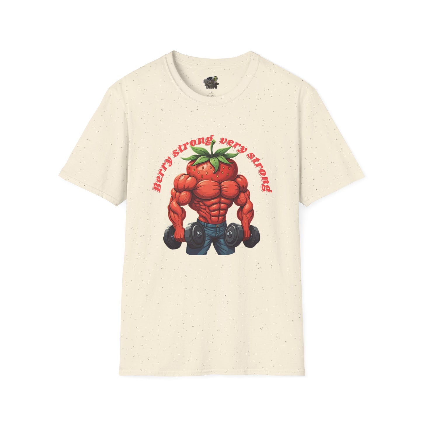 Berry Strong t-shirt: Funny Strawberry Bodybuilder Tee Natural
