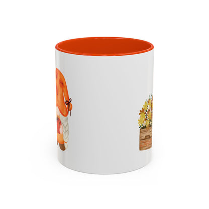 Cute Autumn Gnome Mug - Perfect Fall Gift 11oz Orange