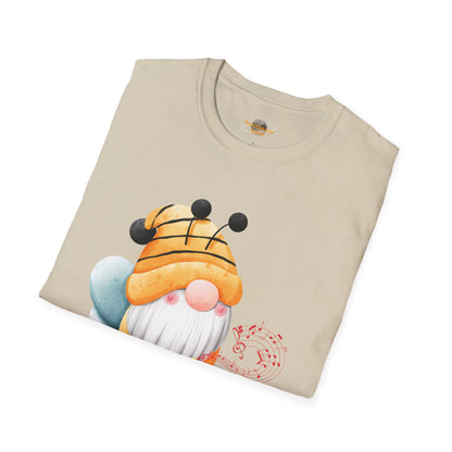 Bee Gnome Unisex T-Shirt: Buzzing with Magic & Melody