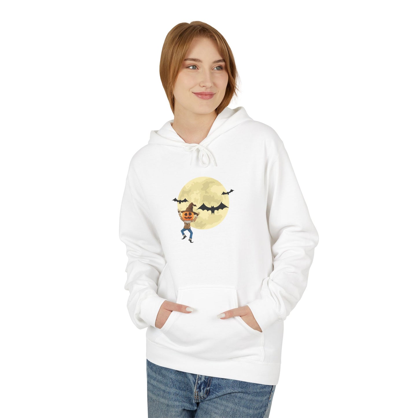 Unisex Midweight Softstyle Fleece Hoodie - Halloween bats