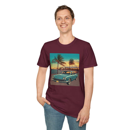 Cadillac Eldorado Brougham 1950s Unisex T-Shirt - Vintage Luxury Car Maroon