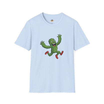 Running Cactus T-Shirt: Fun Organic Cotton Tee for Nature & Quirky Style | Cactus Mania