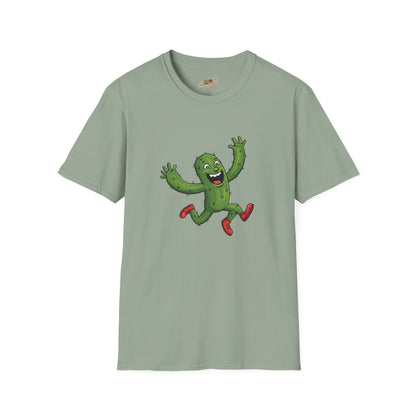 Running Cactus T-Shirt: Fun Organic Cotton Tee for Nature & Quirky Style | Cactus Mania