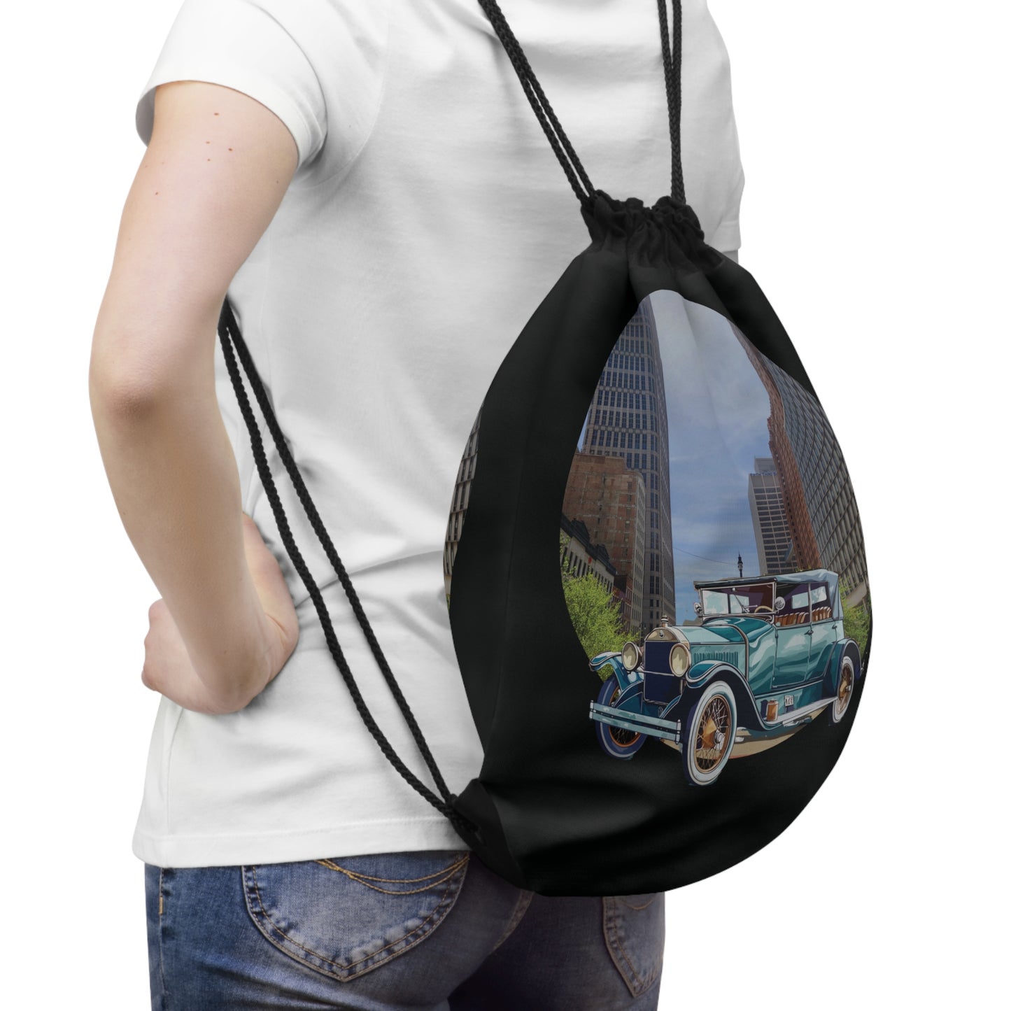 Buick Doctor Coupe 1920s Drawstring Bag: Vintage Car & Roaring Twenties Cinema Style