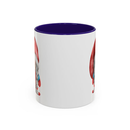 Cheerful Red Gnome with Braids Mug - Sip Your Sweet Melody | Ceramic Coffee & Tea Cup (11oz/15oz) 11oz Blue