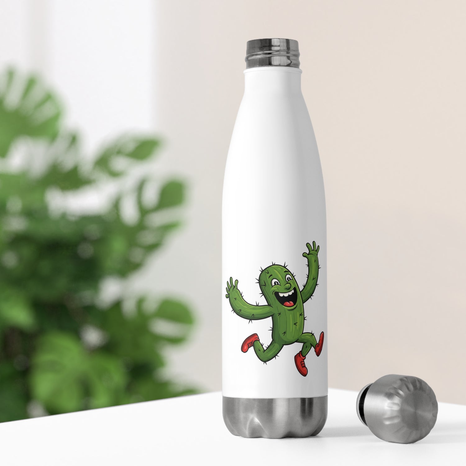 Stay Hydrated on the Go with Our Fun Running Cactus Water Bottle: Your Eco-Friendly Companion for Daily Adventures! 20oz