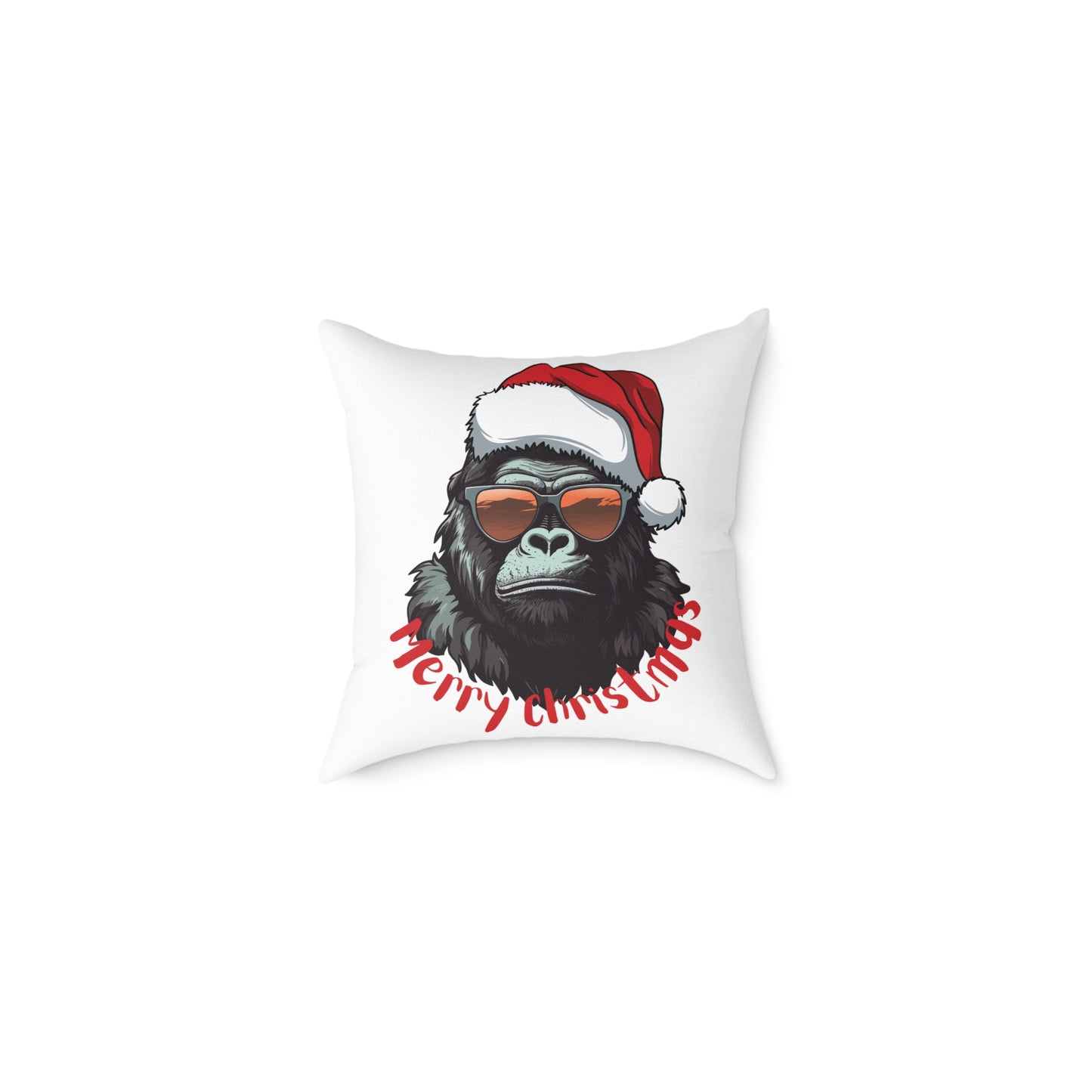 Paw Print Christmas Ornament Throw Pillow | "Santa Paws" Pet Lover Gift