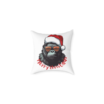 Paw Print Christmas Ornament Throw Pillow | "Santa Paws" Pet Lover Gift