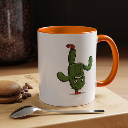 Cactus Mania Upside Down Cactus Mug - Unique & Fun Ceramic Cup for All Ages