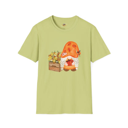 Flower Pot Gnome Unisex T-Shirt: Autumnal Charm & Secret Melodies