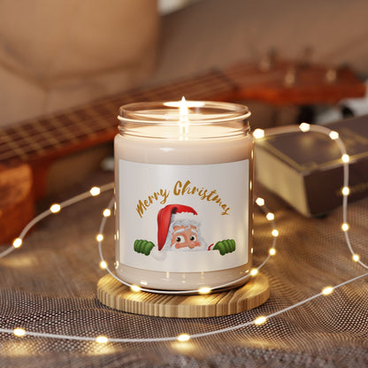 The "Peeking Santa" Candle: Festive Christmas Scented Jar for Holiday Home Decor