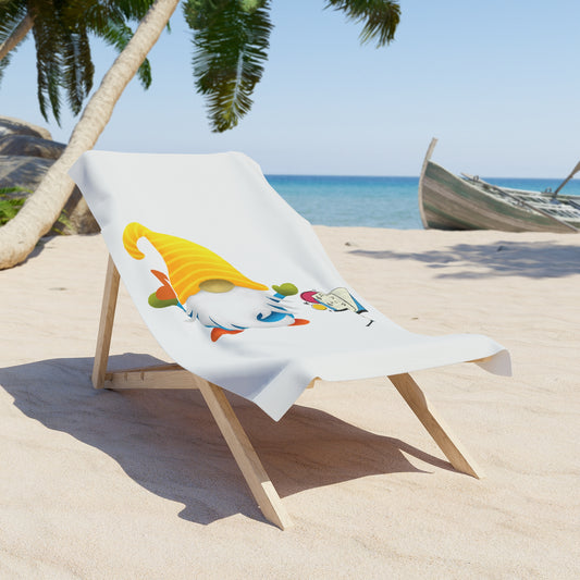 Whimsical Music Gnome Beach Towel - Perfect for Beach, Pool, & Park Adventures