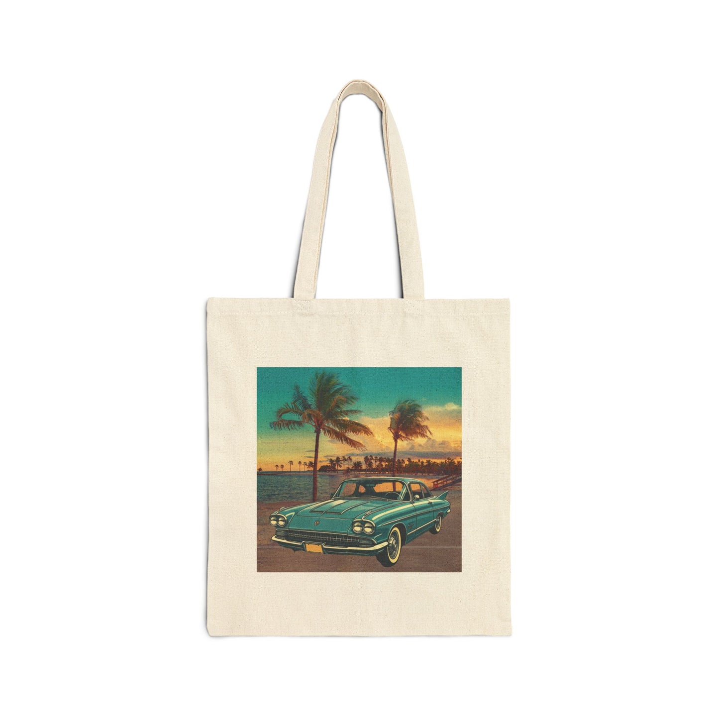 Cadillac Eldorado Brougham 1950s Tote Bag: Luxury Vintage Car Icon for Everyday Elegance Natural 15" x 16"