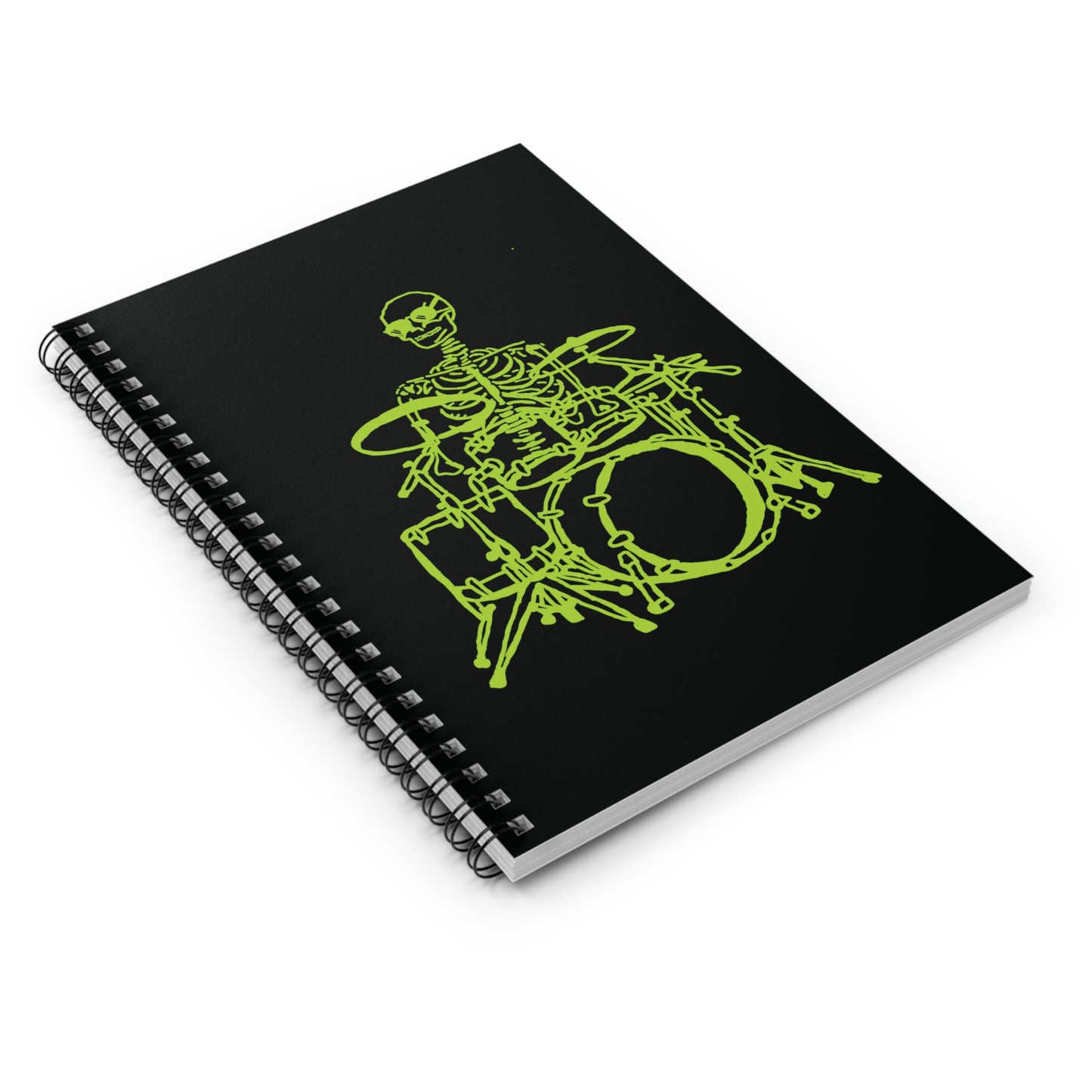 Metal Skeleton Fluo Spiral Notebook - Drum Up Your Ideas!