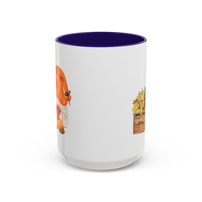 Cute Autumn Gnome Mug - Perfect Fall Gift 15oz Blue