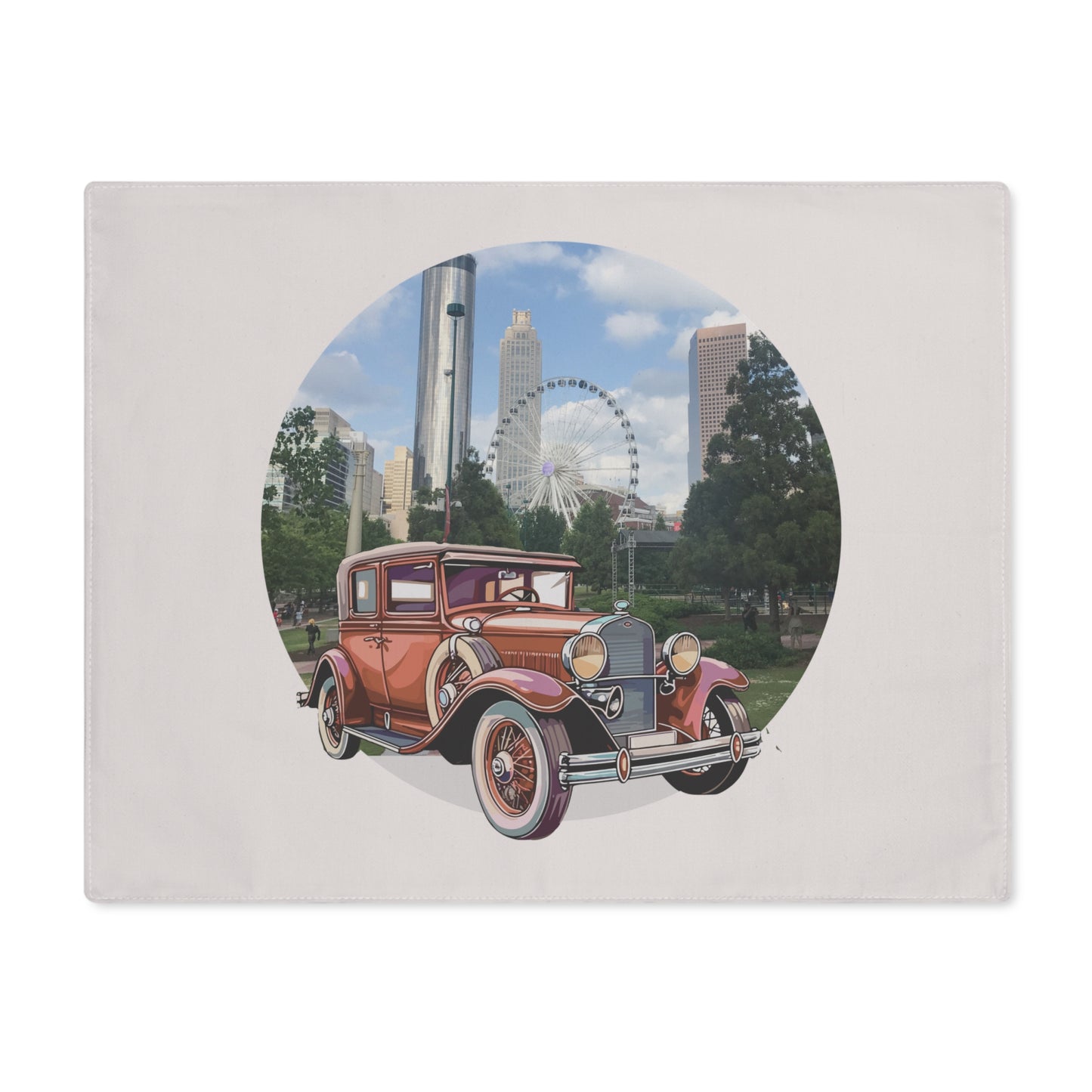 The Timeless Voyager: Antique Carriage Cotton Placemat