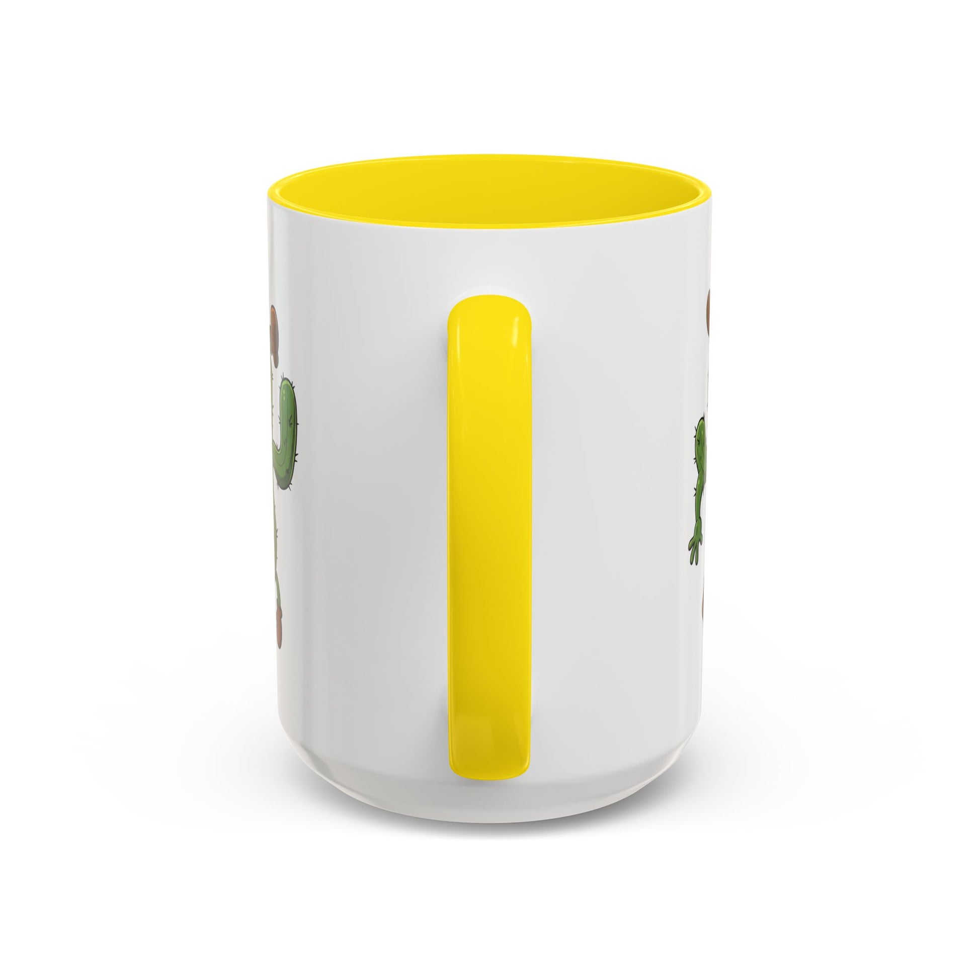 Cactus Mania Shocked Cactus Mug - Upside Down Fun Ceramic Cup