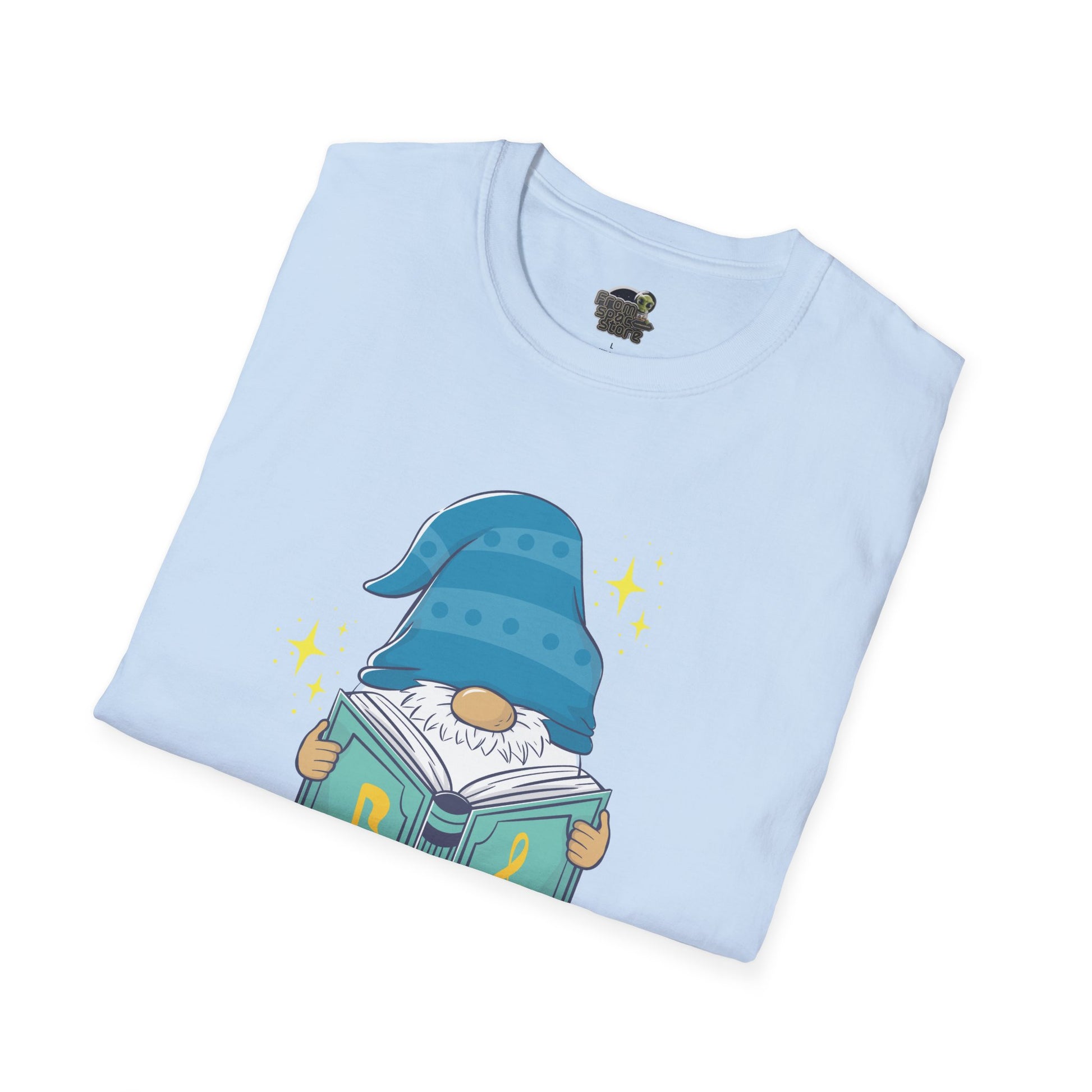 Mystical Book-Reading Gnome Unisex T-Shirt: Stories & Sparkle