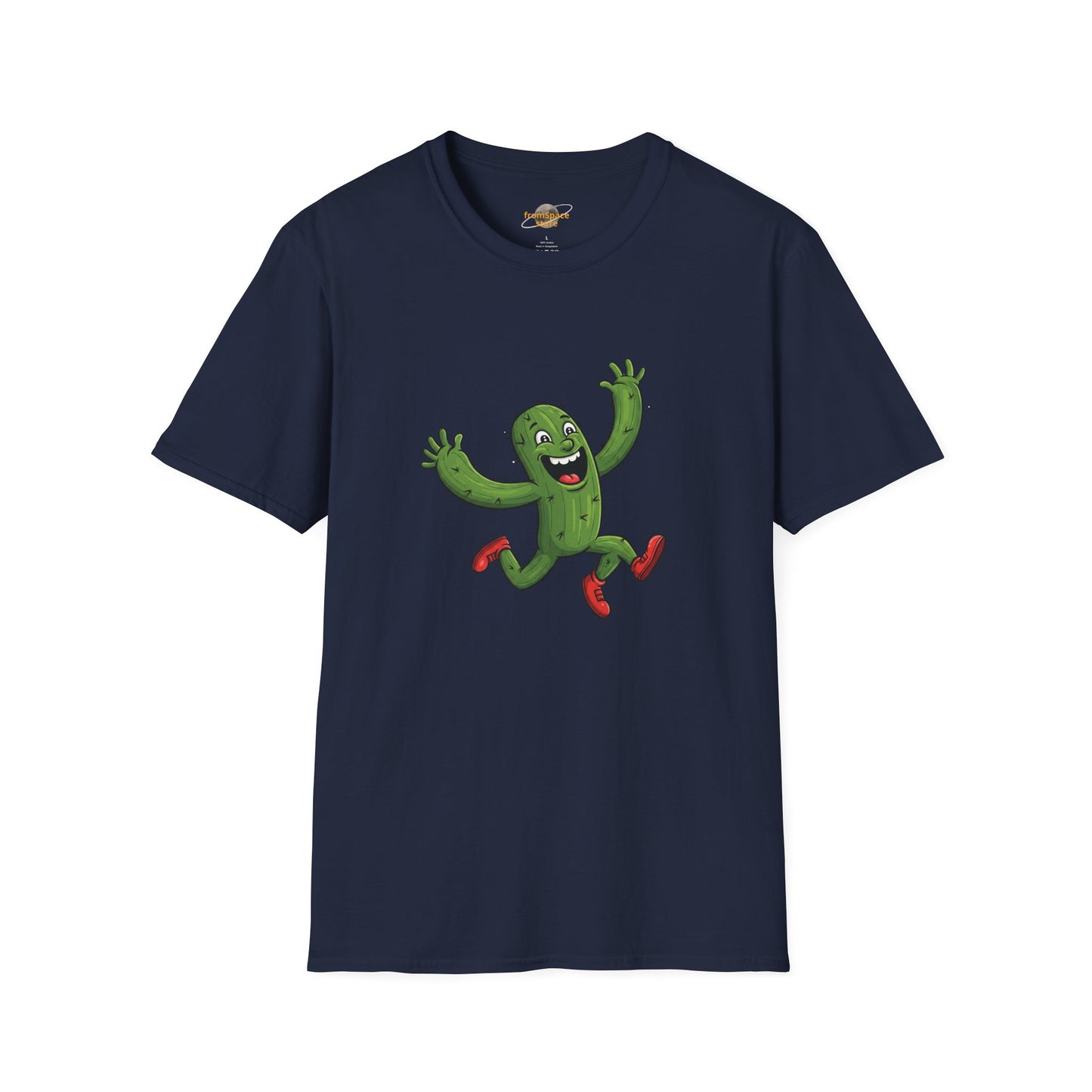 Running Cactus T-Shirt: Fun Organic Cotton Tee for Nature & Quirky Style | Cactus Mania