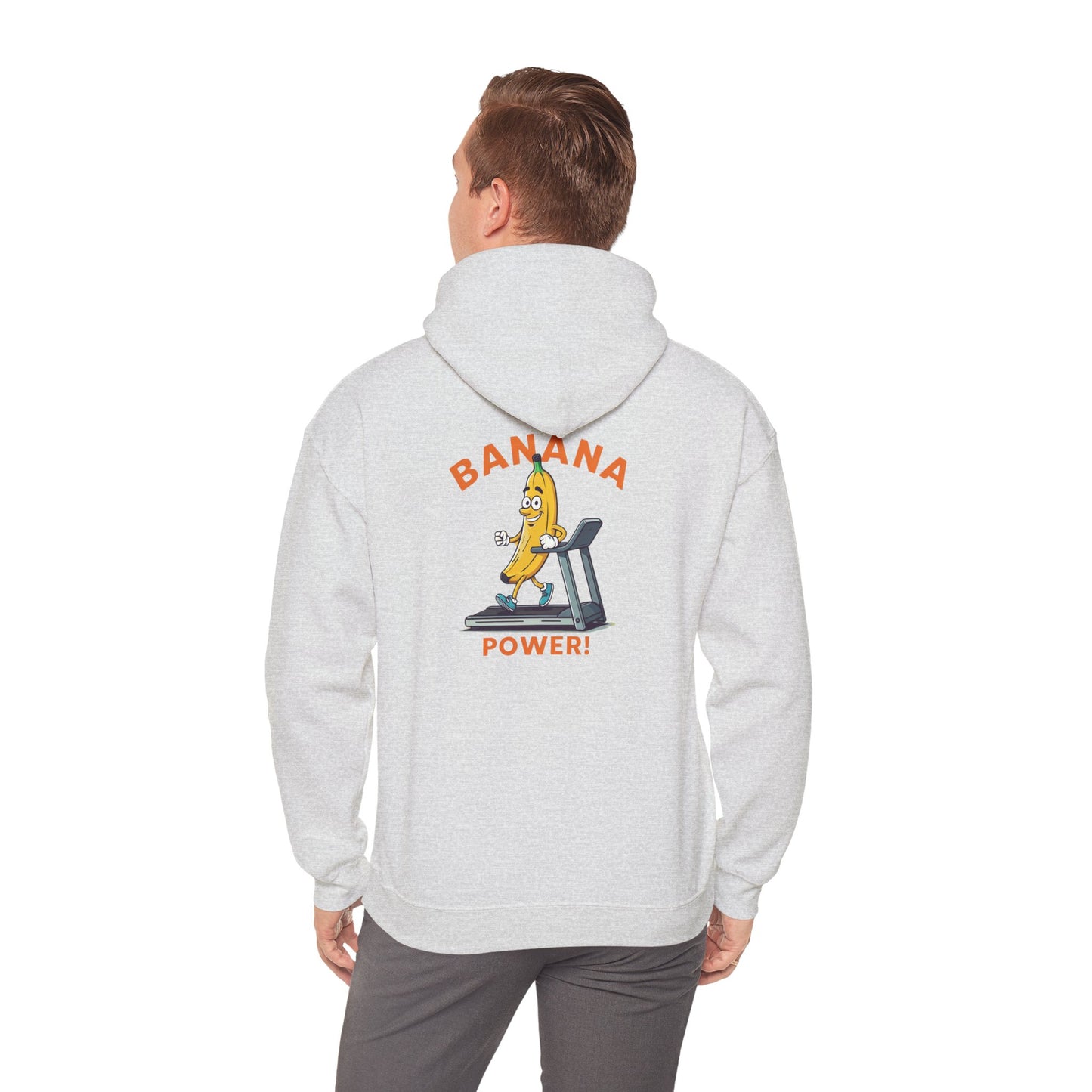 Banana Power! Hoodie - Stay Fit and Stylish with Our Funny Banana Workout Design. Perfect for Gym Rats and Fruit Lovers!
