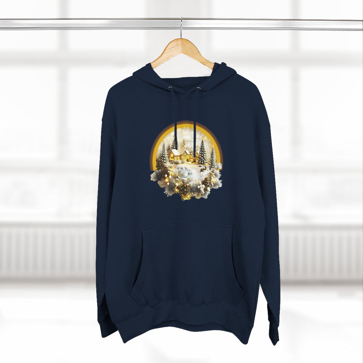 Copy of Copy of Copy of Copy of Three-Panel Fleece Hoodie - happy holiday gorilla