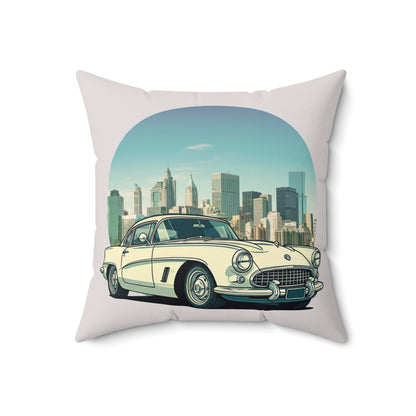 City Pulse – 1950s Chevrolet Corvette Urban Chic Throw Pillow