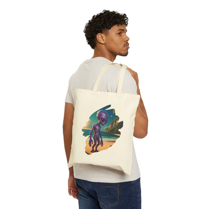 Alien at Beach Tote Bag: Your Essential Cosmic Vacation Carryall