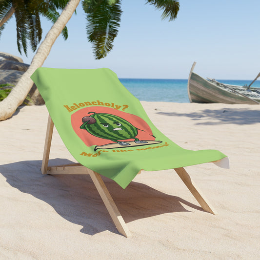 Watermelon "Melon-holy" Beach Towel: Power Up Your Summer Fun with This Unique & Hilarious Design! 30" × 60"