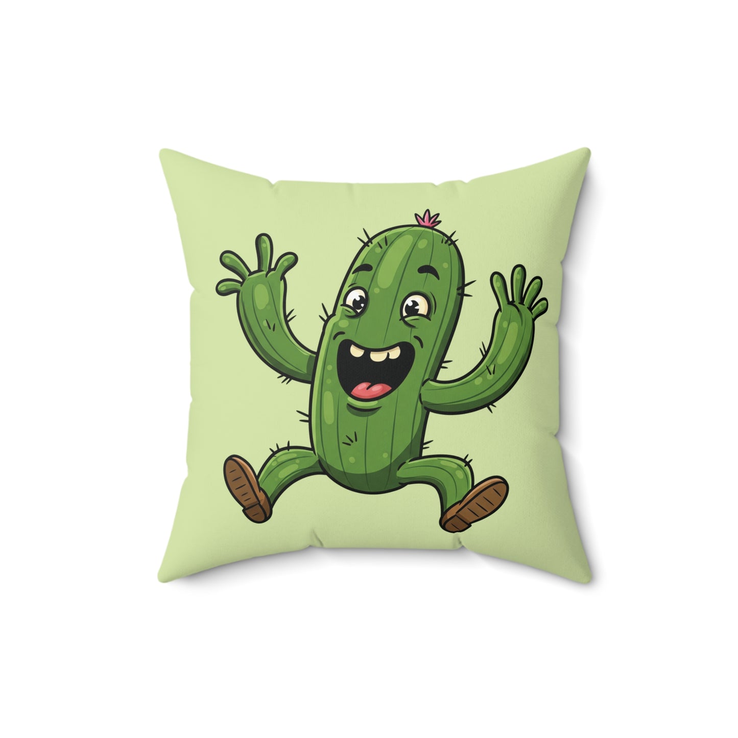Jumping Cactus throw pillow