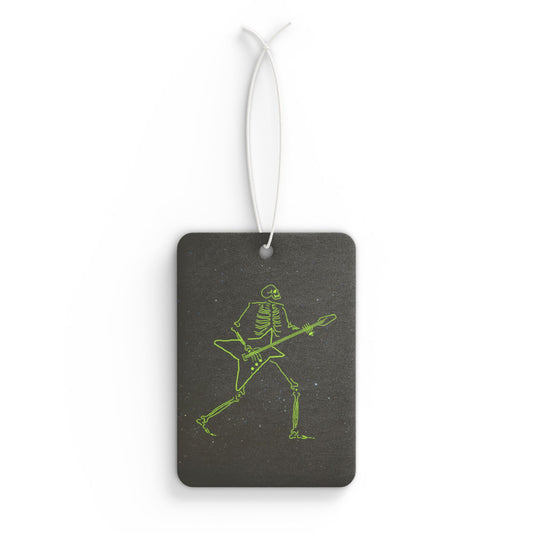 Metal Skeleton Fluo Electric Guitar Pllayer Car Air Freshener -  Power Car Freshener: Fresh Scent, Long-Lasting Fragrance, Funny Design