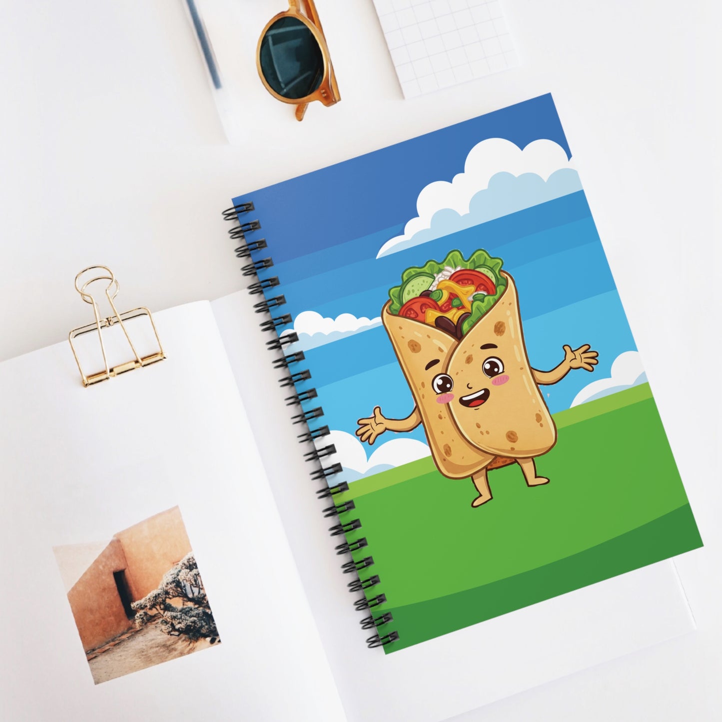 Burrito Spiral Notebook: "Meloncholy? More like Melon-holy!"