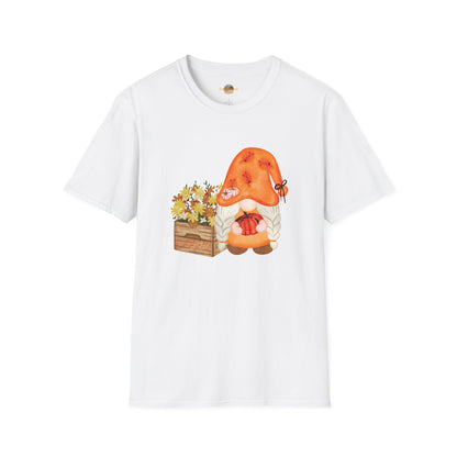 Flower Pot Gnome Unisex T-Shirt: Autumnal Charm & Secret Melodies