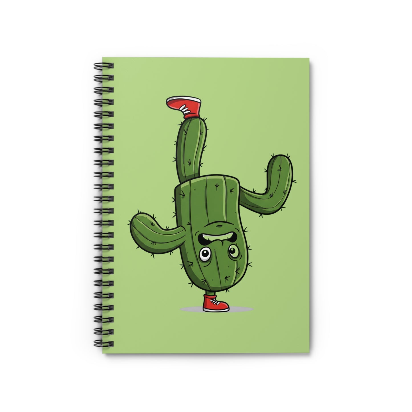 Prickly Situation! Funny Cactus on Foot Spiral Notebook | Stressed Mood Gift