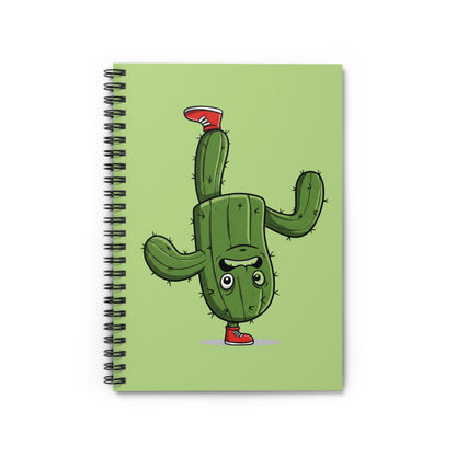 Prickly Situation! Funny Cactus on Foot Spiral Notebook | Stressed Mood Gift