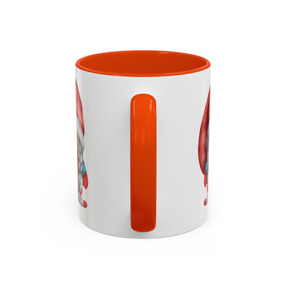 Cheerful Red Gnome with Braids Mug - Sip Your Sweet Melody | Ceramic Coffee & Tea Cup (11oz/15oz)