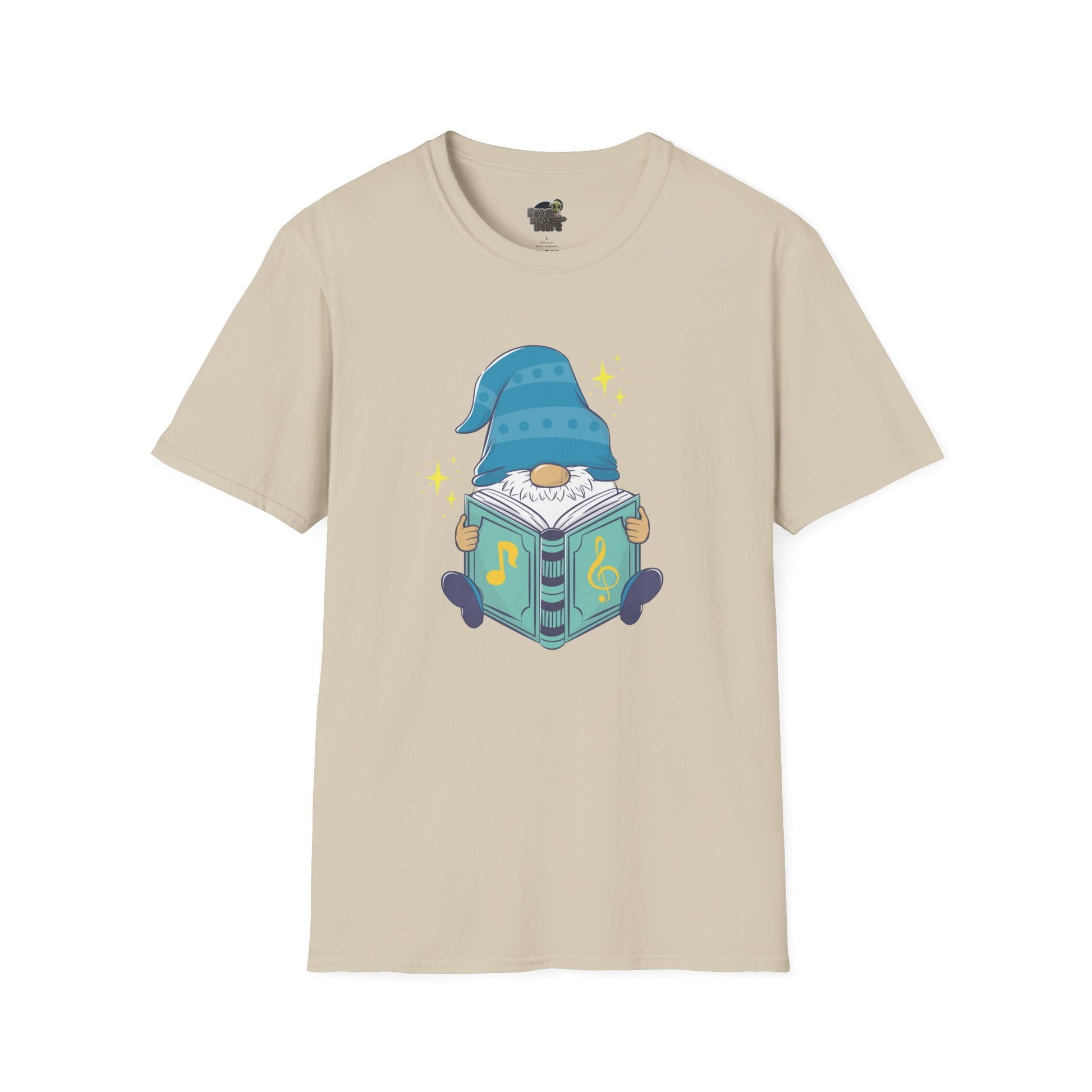 Mystical Book-Reading Gnome Unisex T-Shirt: Stories & Sparkle