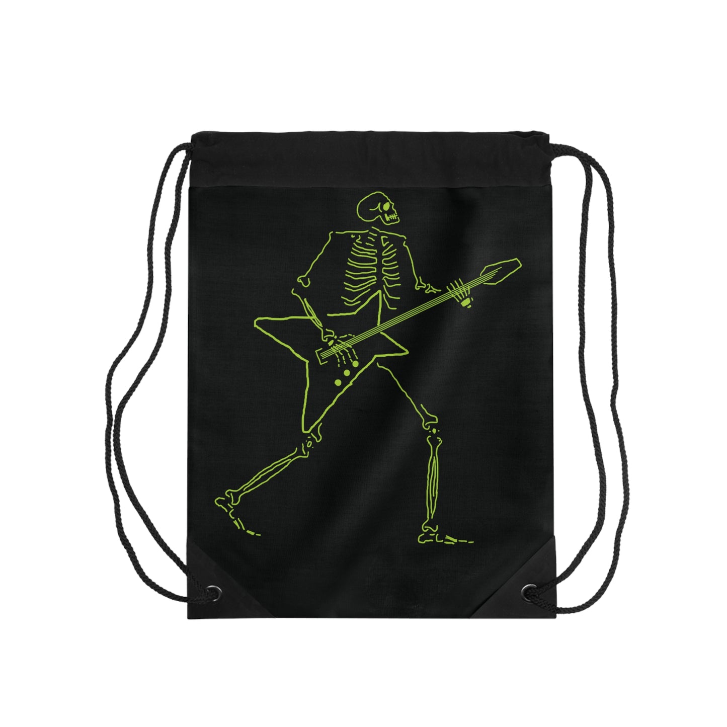 Fluo Skeleton Guitarist Drawstring Bag - Rock & Originality