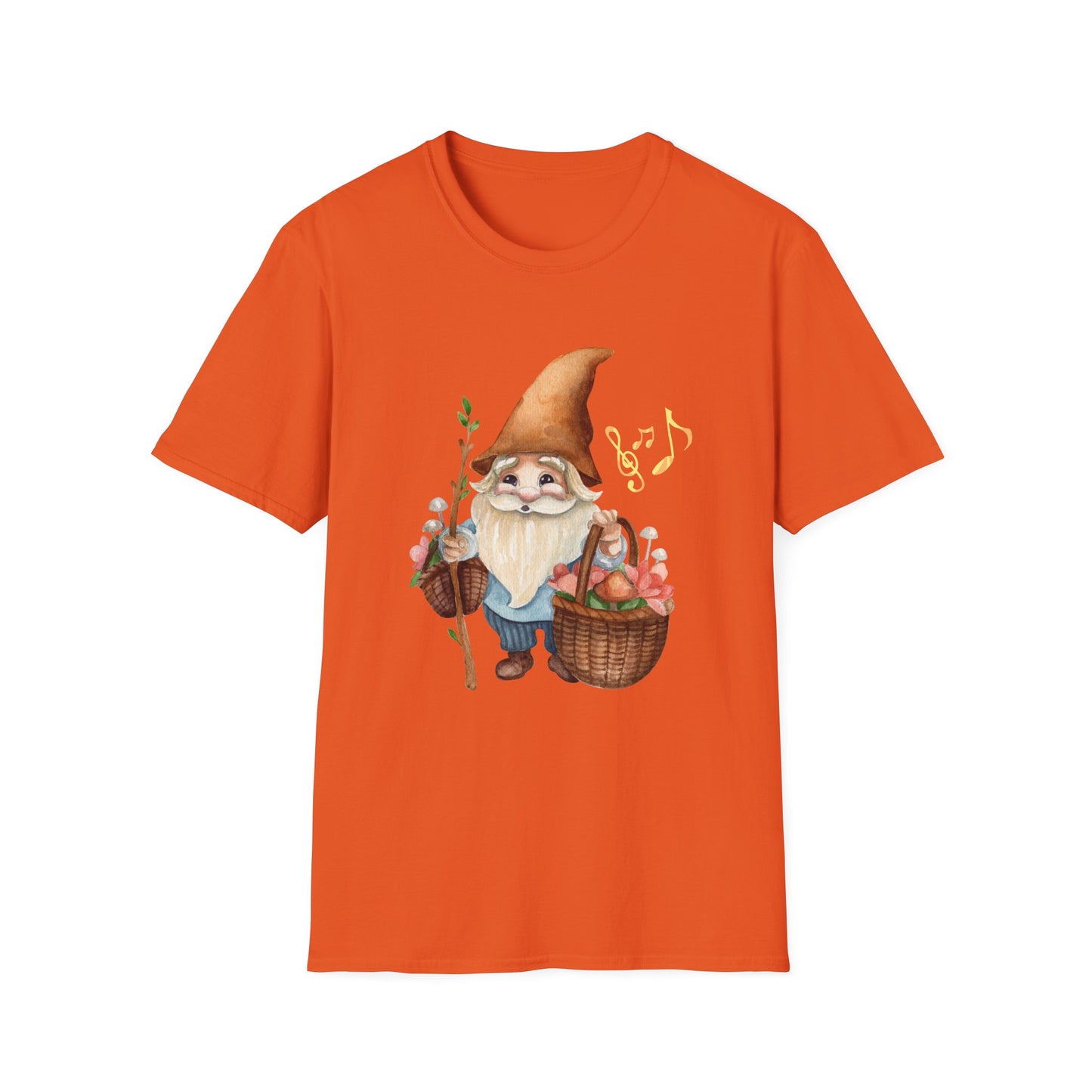 Singing Forest Gnome T-Shirt | Nature Lover's Delight | Soft and Comfy