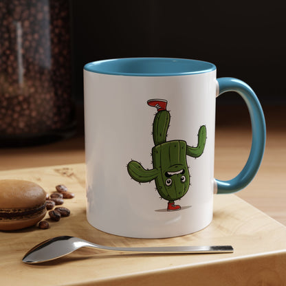 Cactus Mania Upside Down Cactus Mug - Unique & Fun Ceramic Cup for All Ages