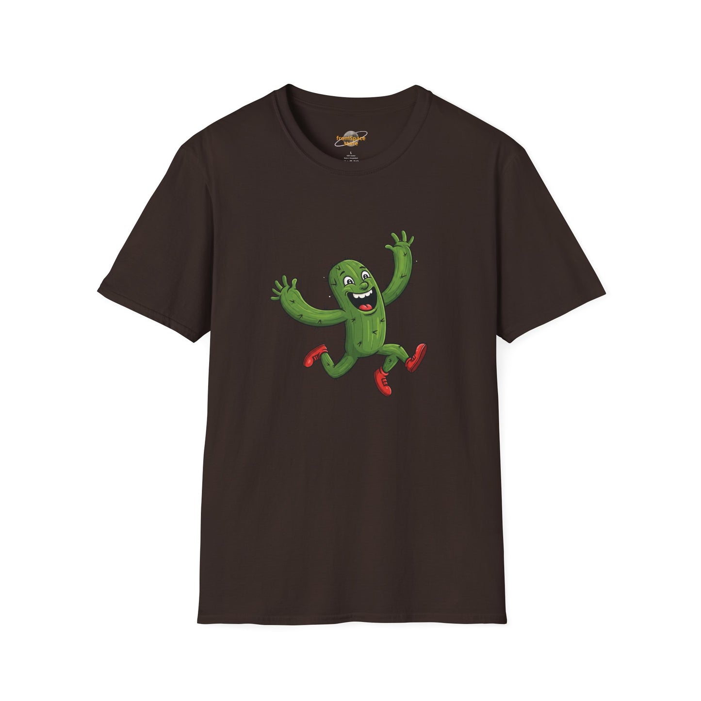 Running Cactus T-Shirt: Fun Organic Cotton Tee for Nature & Quirky Style | Cactus Mania