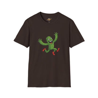 Running Cactus T-Shirt: Fun Organic Cotton Tee for Nature & Quirky Style | Cactus Mania