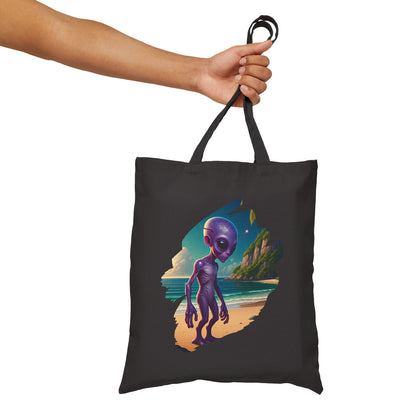 Alien at Beach Tote Bag: Your Essential Cosmic Vacation Carryall
