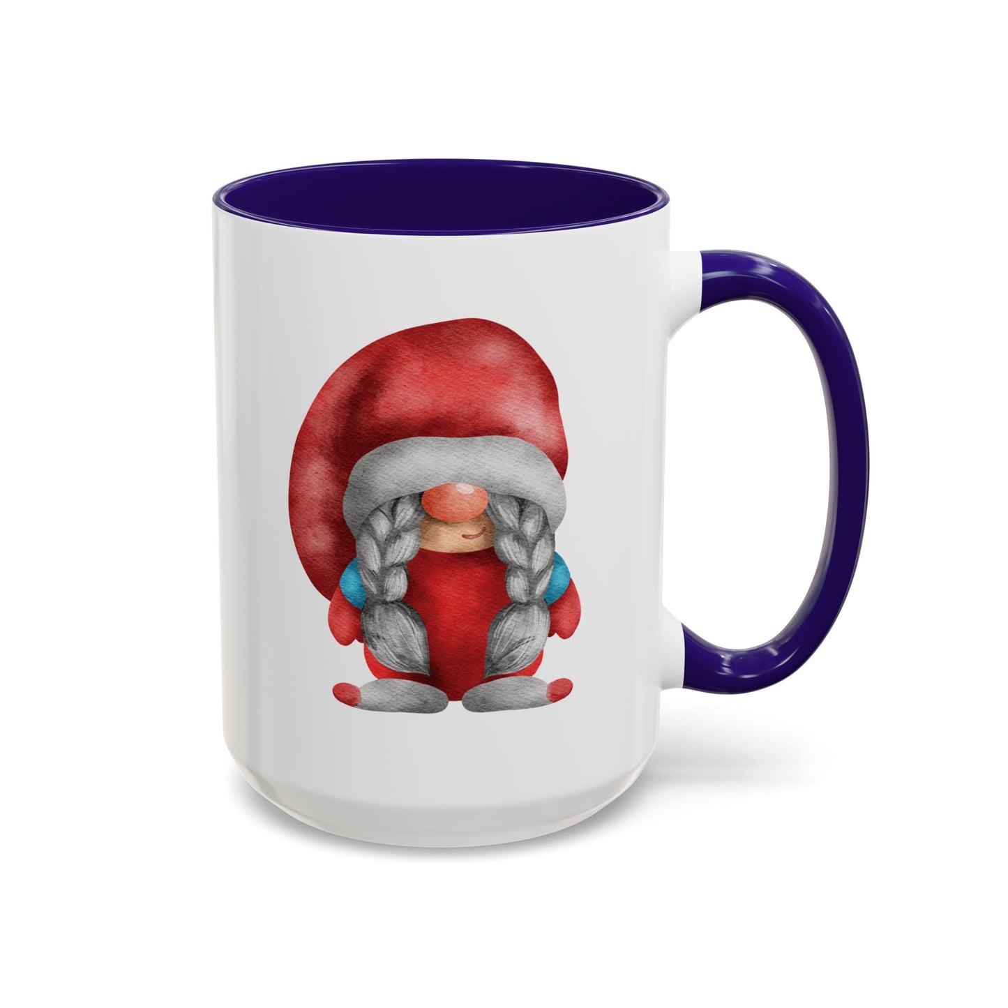 Cheerful Red Gnome with Braids Mug - Sip Your Sweet Melody | Ceramic Coffee & Tea Cup (11oz/15oz)